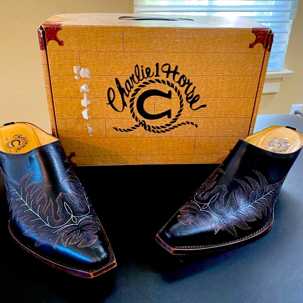 Charlie Horse Calf Skin Slides